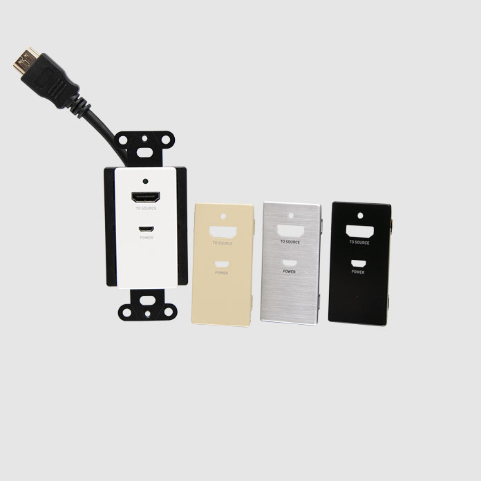 wall plate with HDMI port and interchangeable face plates
