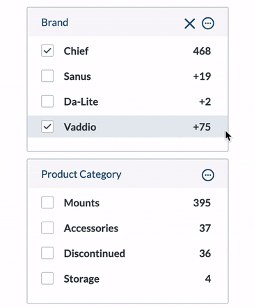 excluding and sorting filters