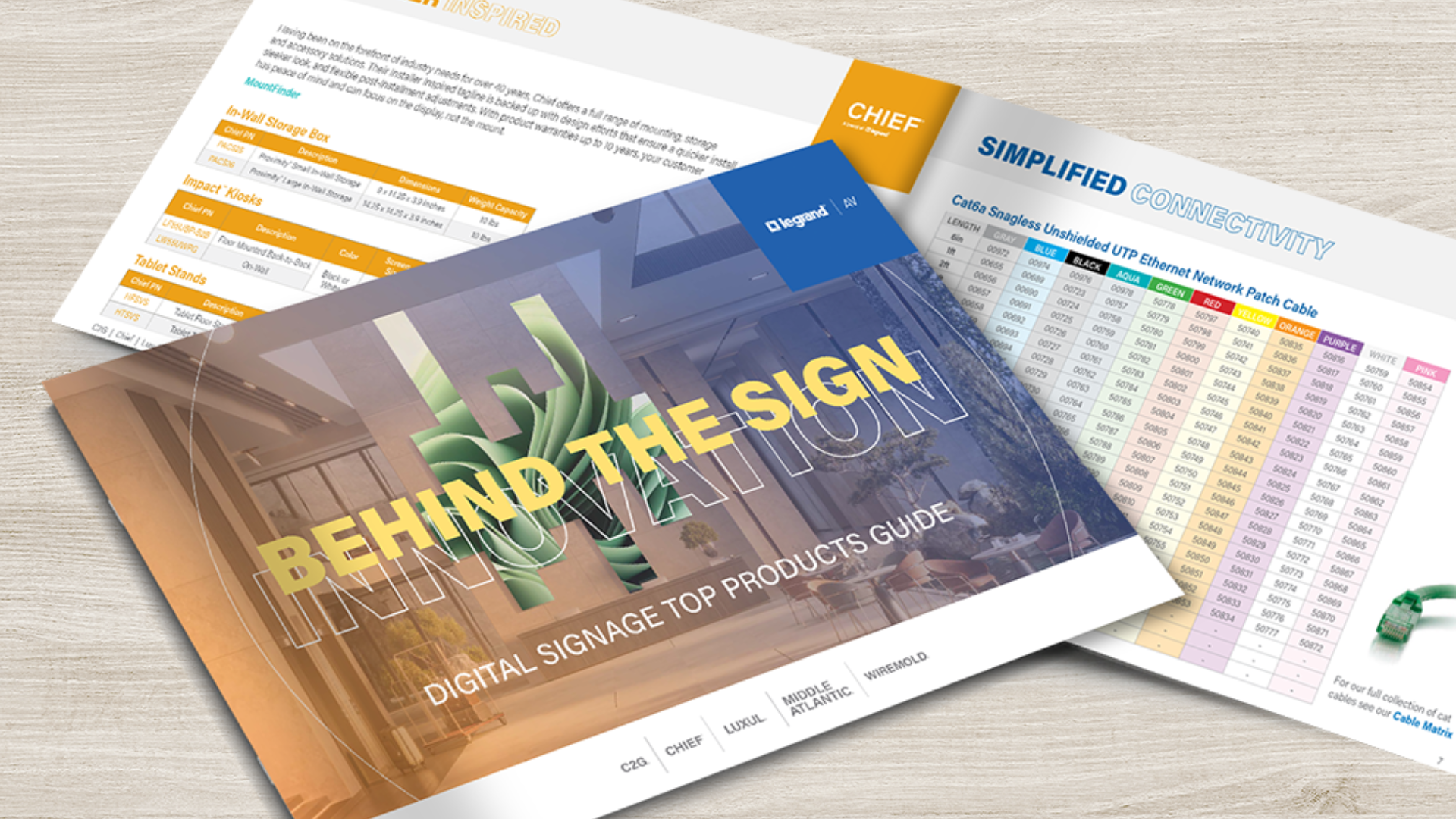 Cover of Legrand AV's Digital Signage Top Products Guide.