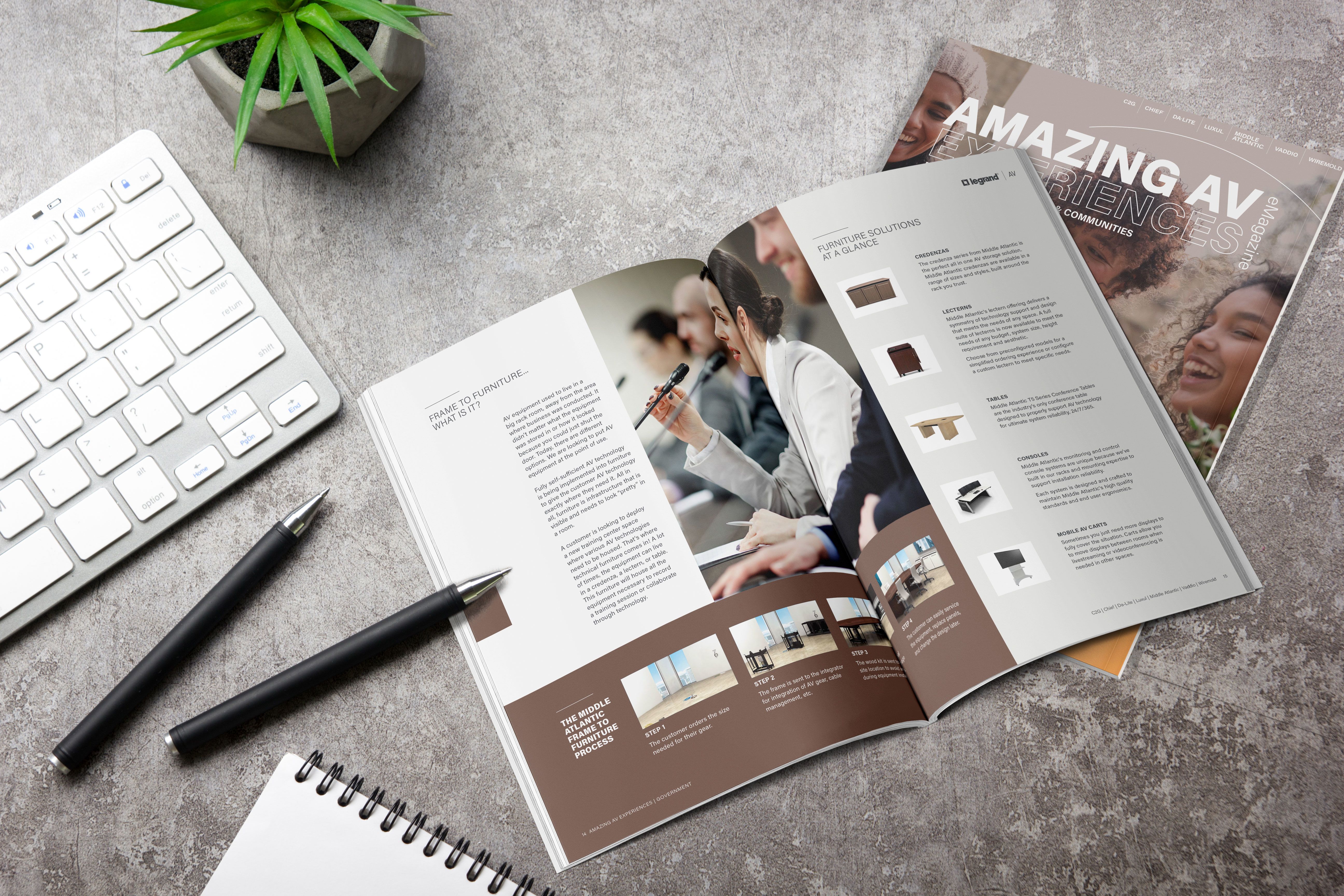 eMagazine open to interior pages