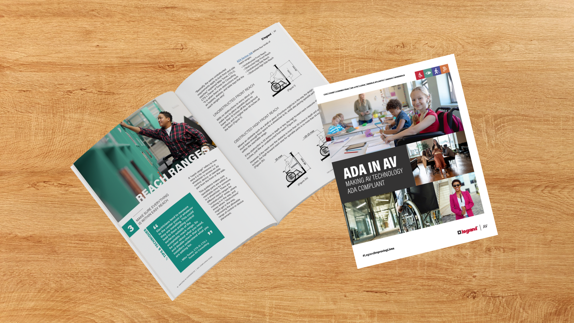 eBook laying out on a wooden surface.