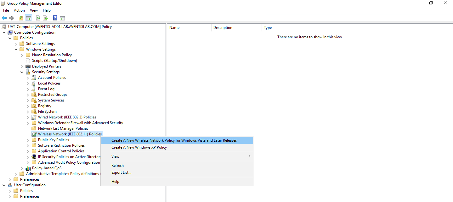 Deploy Wireless Network with Group Policy AventisTech