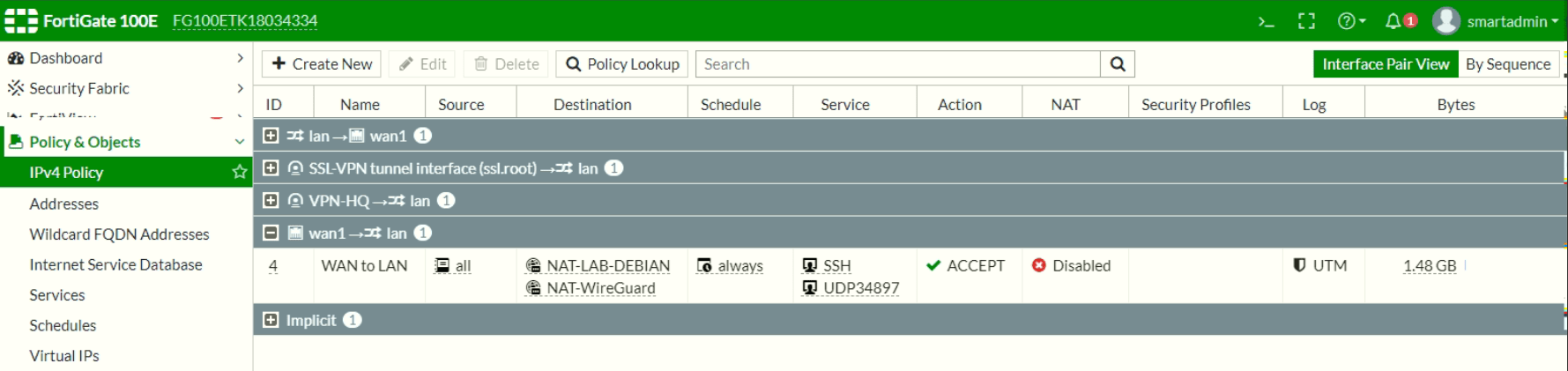 fortinet vpn wriegaurd