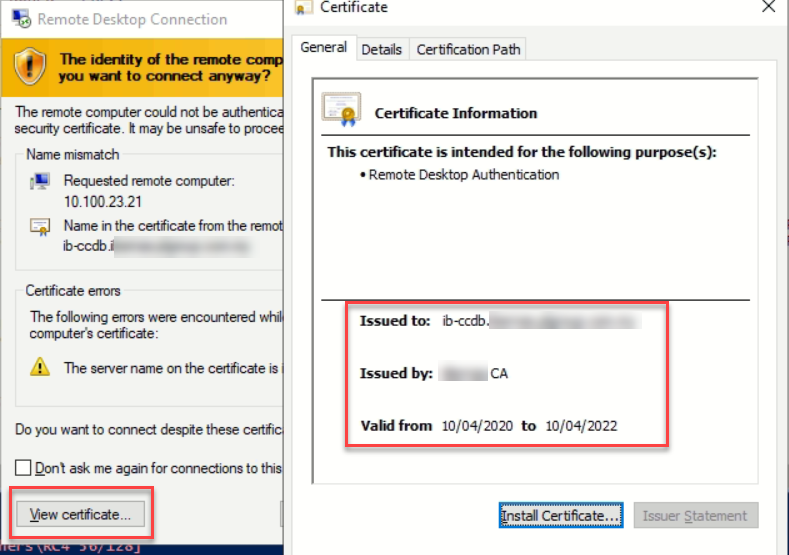 remotix rdp certificate