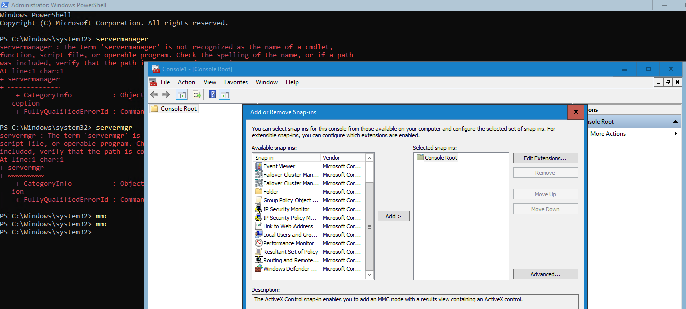 Ps initial setup for new windows server aventistech