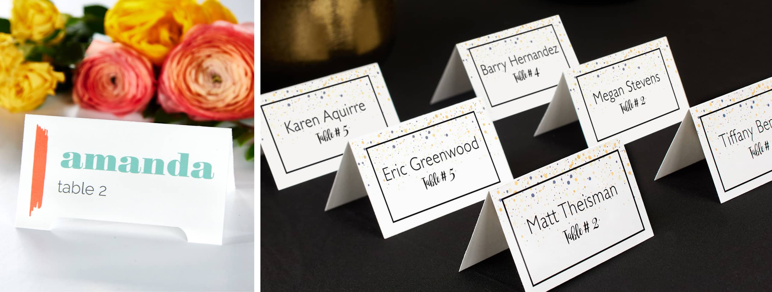 Table Card Inspiration Diy Table Seating Cards