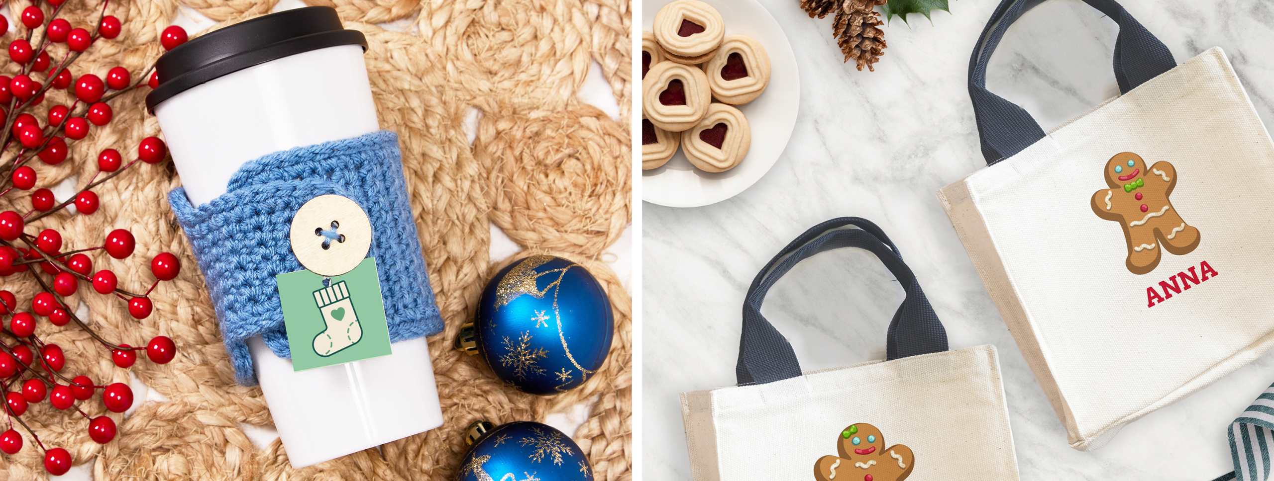 33 DIY Christmas Gifts for Coworkers with Free Printables - Avery, image size:2560x968