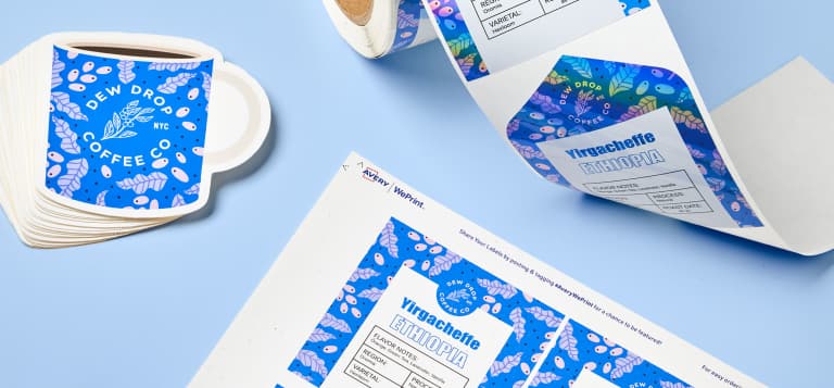 Stickers vs labels Image shows one of each and the difference