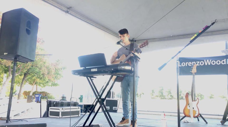 Lorenzo Wood performing at a festival in Walnut Creek, CA, in 2018