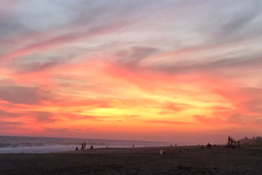 Atardecer en la playa
