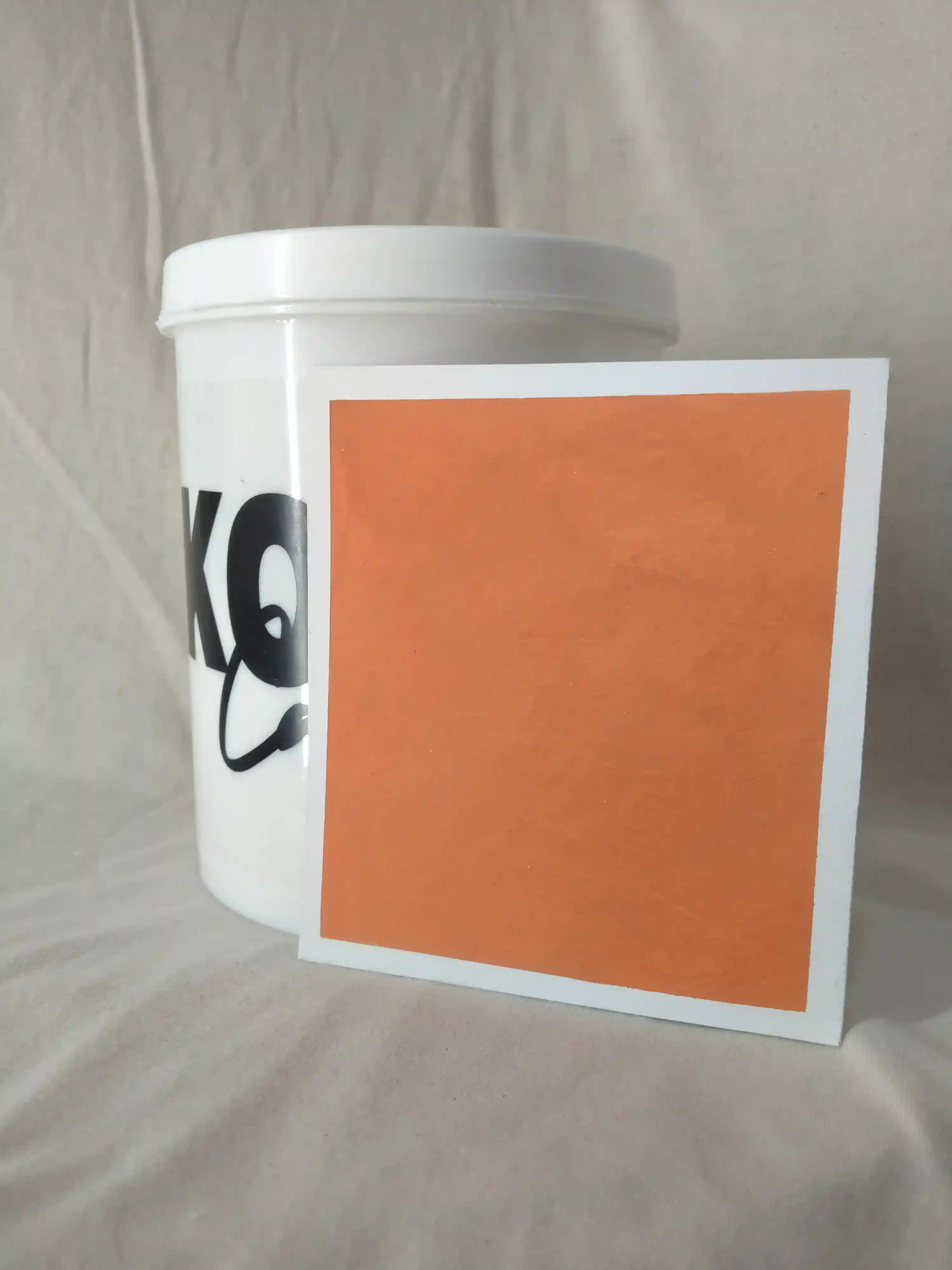 Raw Sienna Terracotta Lime Wash Texture Paint India - kolor canvas