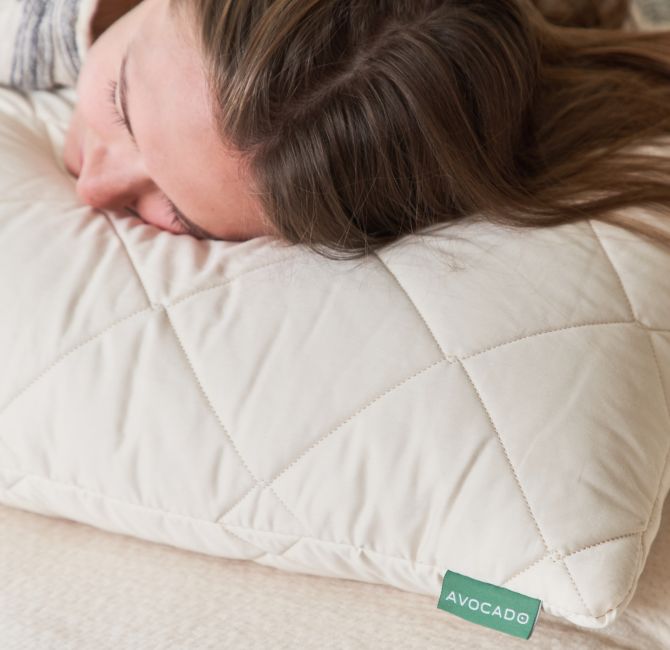 Pillow Protector Quilted Organic Cotton Protectors Avocado Green