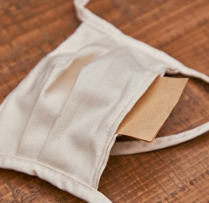 Washable Reusable Organic Cotton Face Masks Avocado Green Mattress