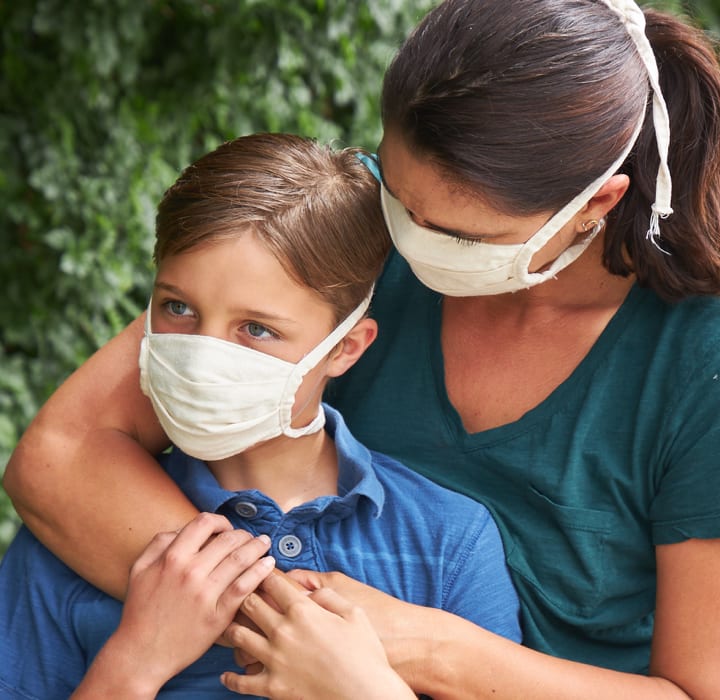 Washable Reusable Organic Cotton Face Masks Avocado Green Mattress