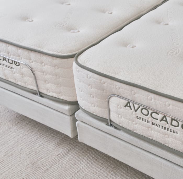 Adjustable Bed Frame with Organic Materials Avocado Green Mattress®