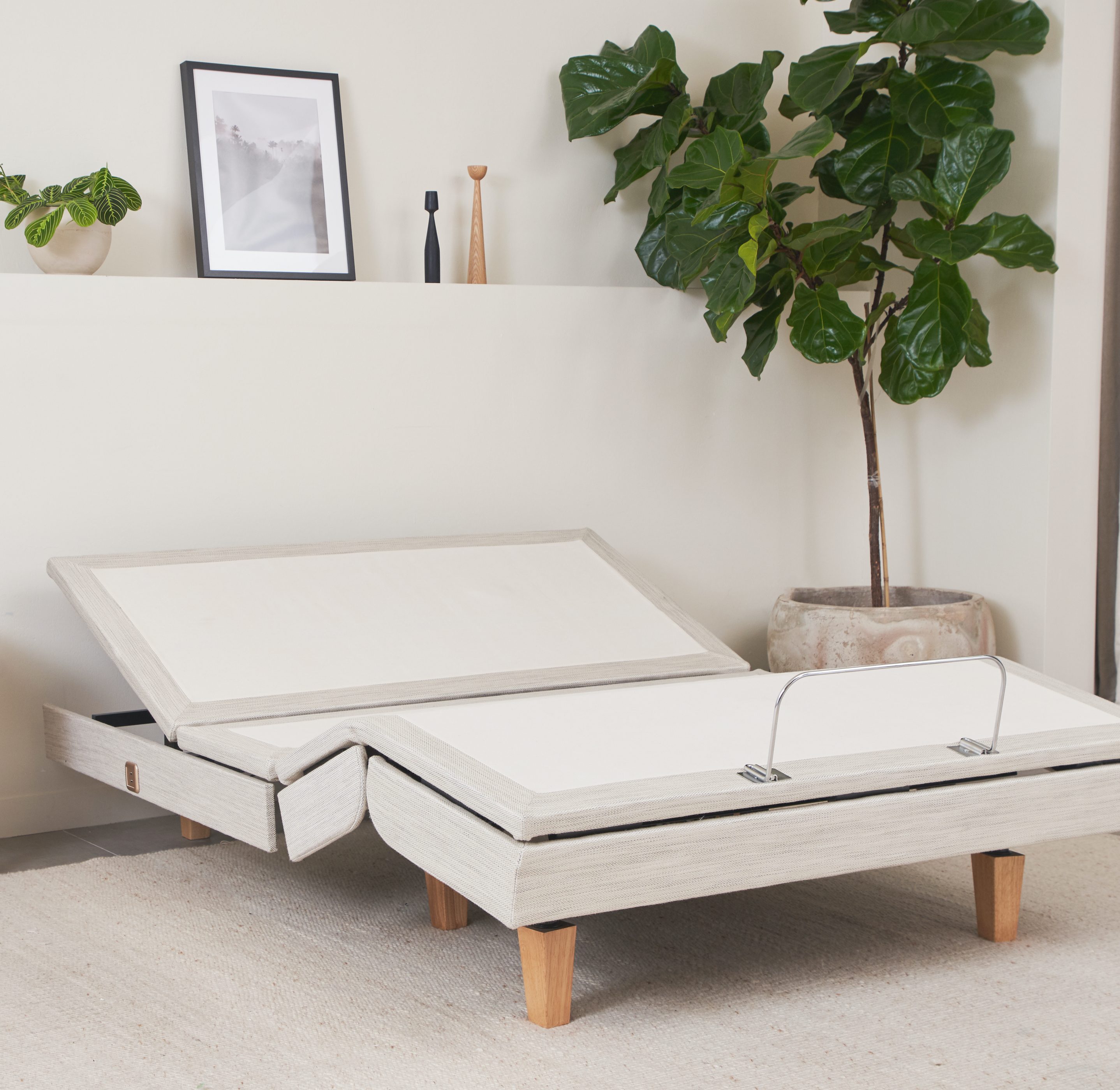 Adjustable Bed Frame With Organic Materials Avocado Green Mattress