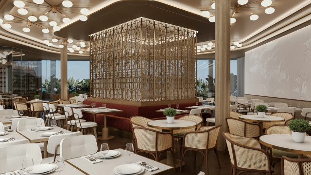 Romantic Restaurant - Rendering