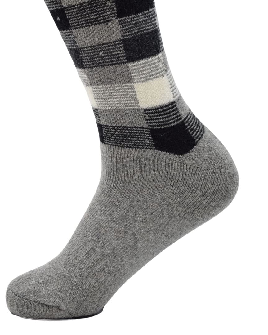 Red & White Women Winter Home Socks with Fur Cuff – Warm Cozy Indoor Socks thumbnail 3