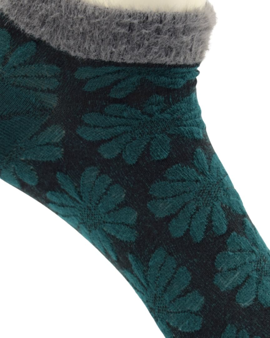 Warm Cocoa Brown Kids Winter Woolen Terry Socks with Puppy Design thumbnail 4