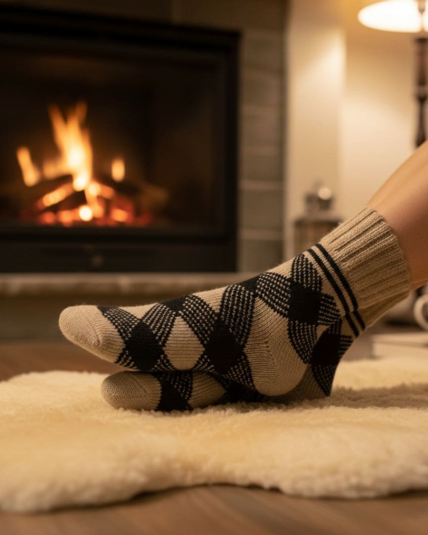 Men’s Low-Cut Casual Ankle Socks – Black & Grey Geometric Pattern main view