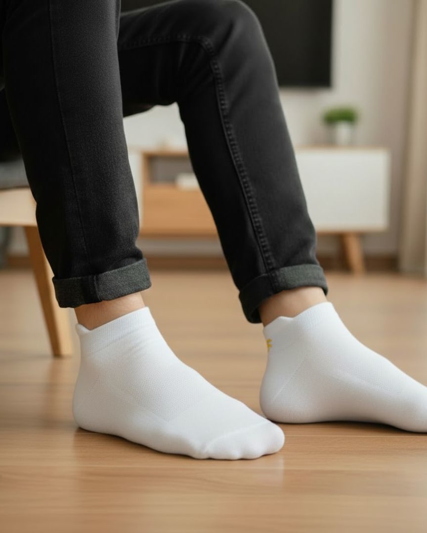 Cotton Ankle Length Socks with Soft Cuff, Breathable Fabric and Comfortable Fit main view