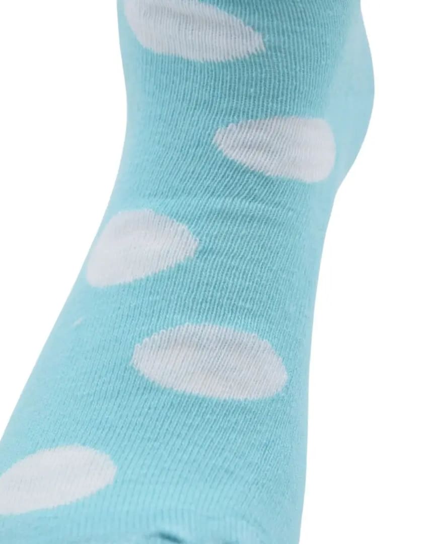 Sky Blue Polka Dot Ankle Socks