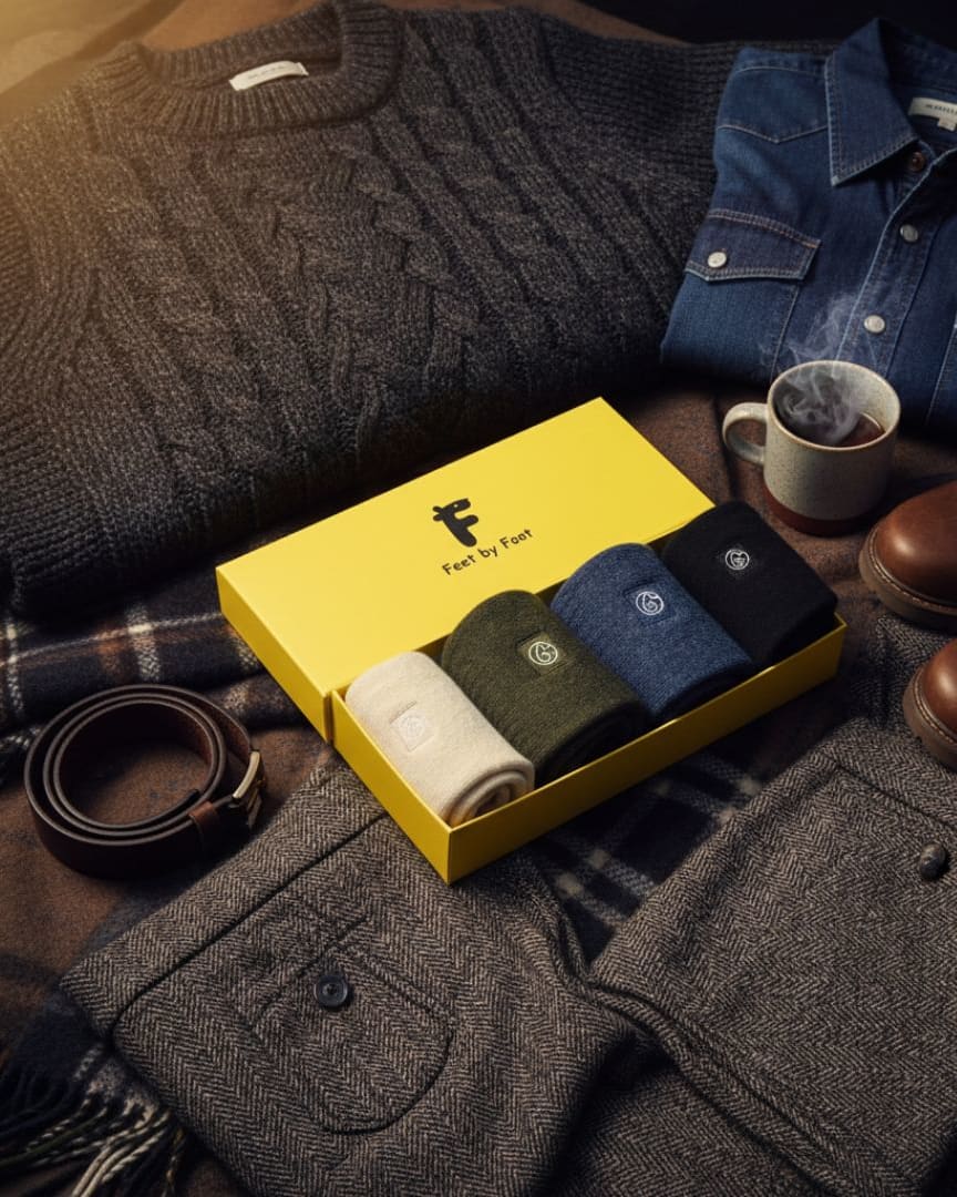 Luxury Wool Socks Gift Box – 4 Pair Set | Premium Warmth & Classic Colors thumbnail 5
