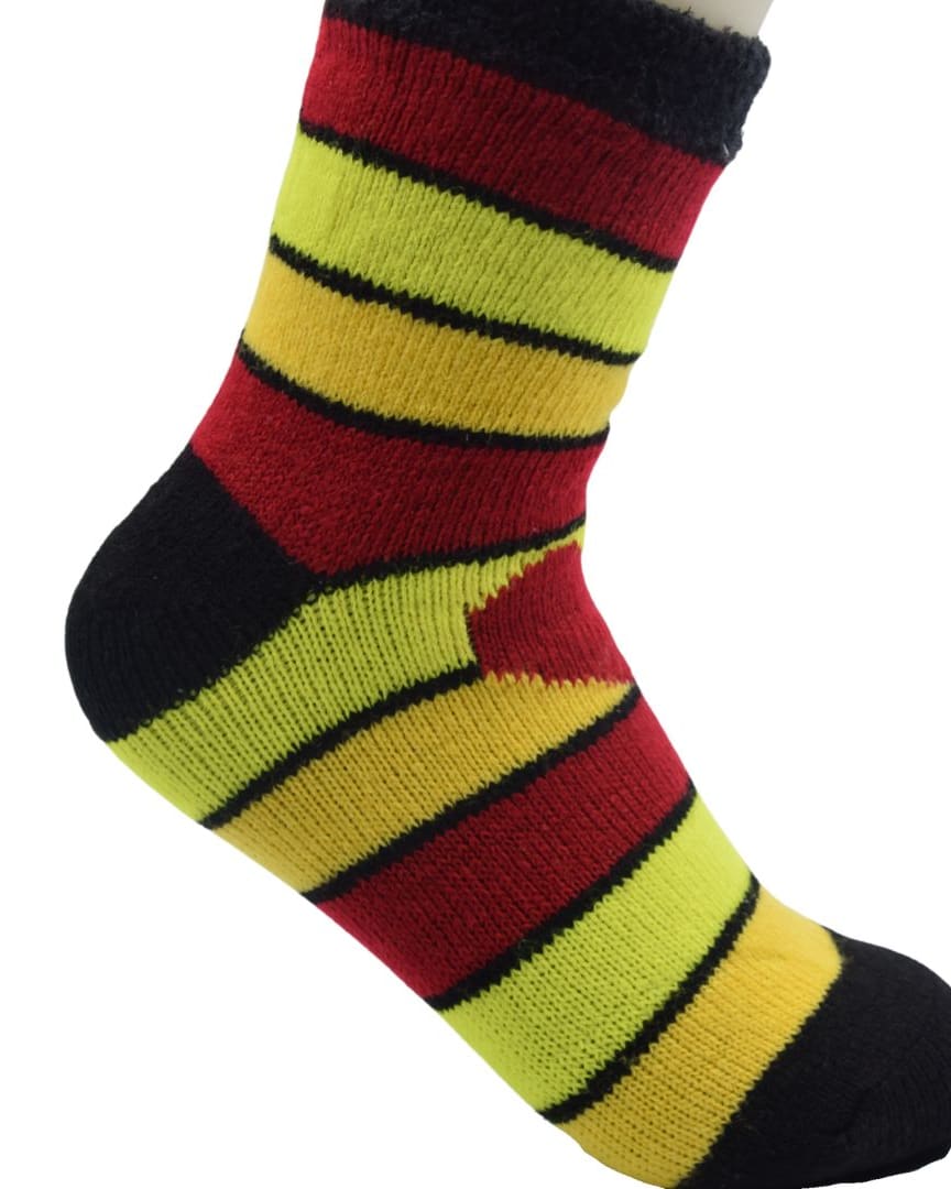 Multicolor Woolen Thermal Socks | Soft Fleece-Lined Warm Winter Socks thumbnail 3