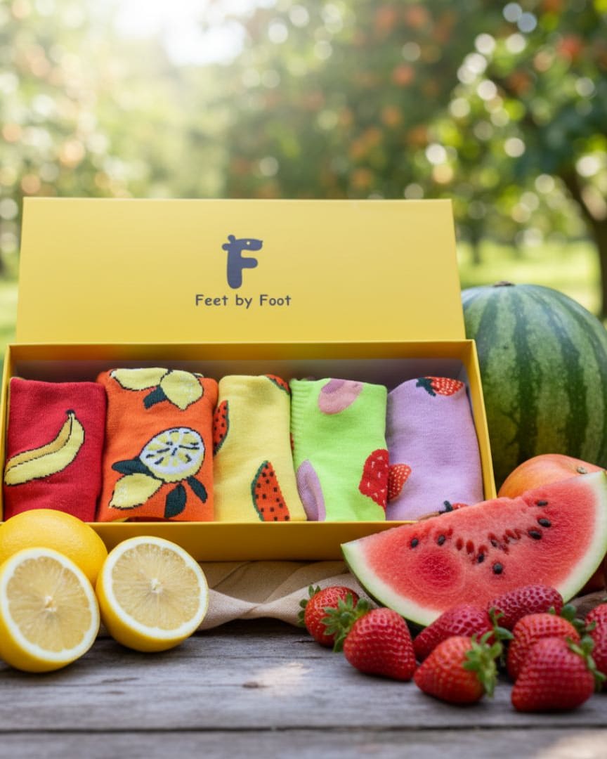 Fruit Pattern Ankle Socks Gift Box (5 Pairs) thumbnail 6
