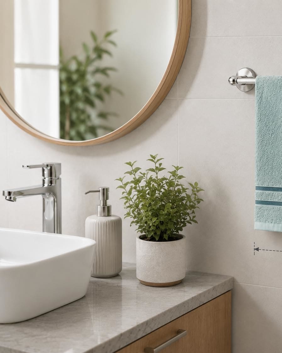 Ultra-Soft, Highly Absorbent Cotton Hand Towel in Charcoal Grey with Stylish Navy Blue Banding thumbnail 2