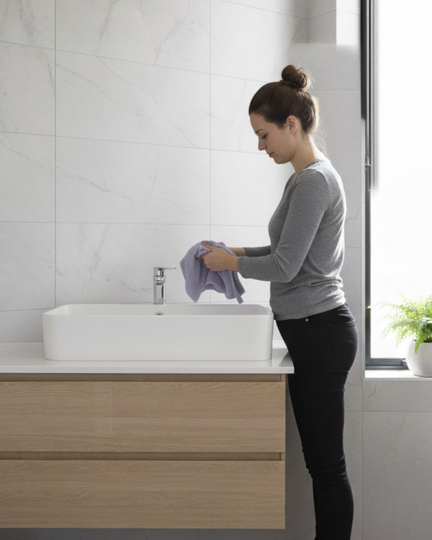 Plush & Absorbent Lilac Purple Hand Towel for Serene Modern Bathrooms1 thumbnail 2