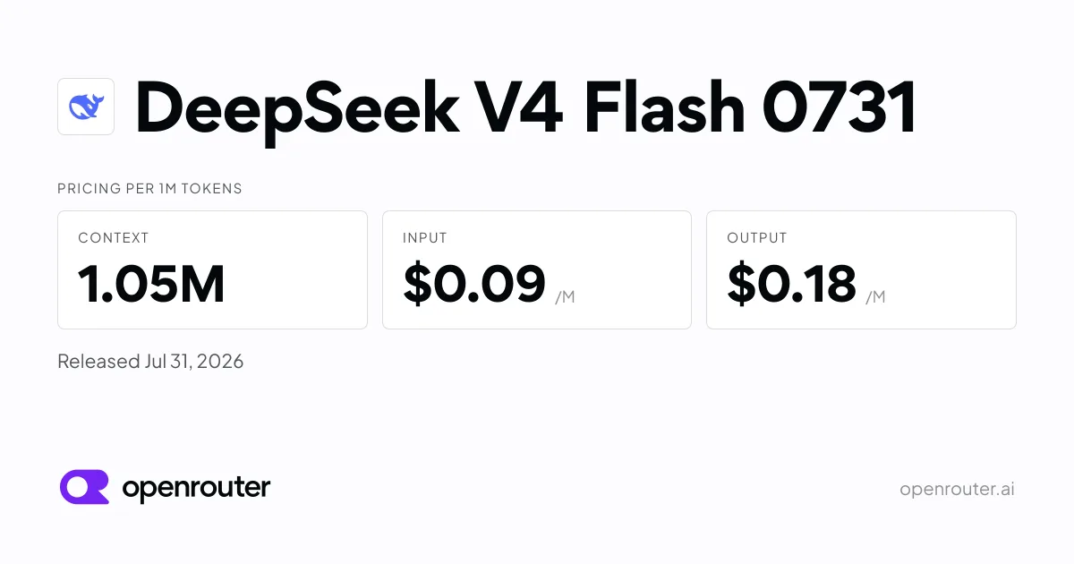 DeepSeek V4 Flash 0731: How Re-Post-Training Beats Scaling