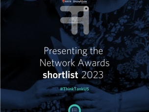 Banner presenting the ThinkTank US 2023 Network Awards shortlist