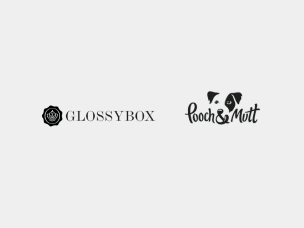 Hund im Karton zur Kooperation von GLOSSYBOX und Pooch & Mutt mithilfe Awin's Brand Partnerships