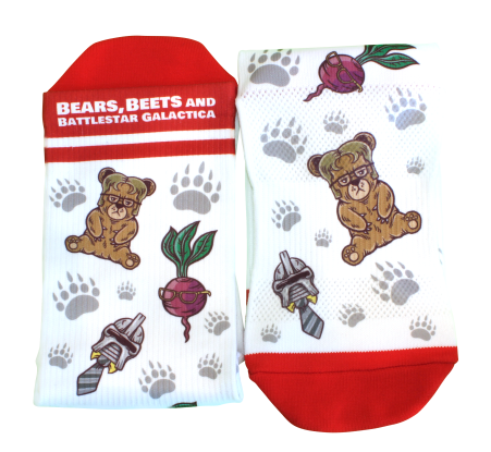 bears beets battlestar galactica sock