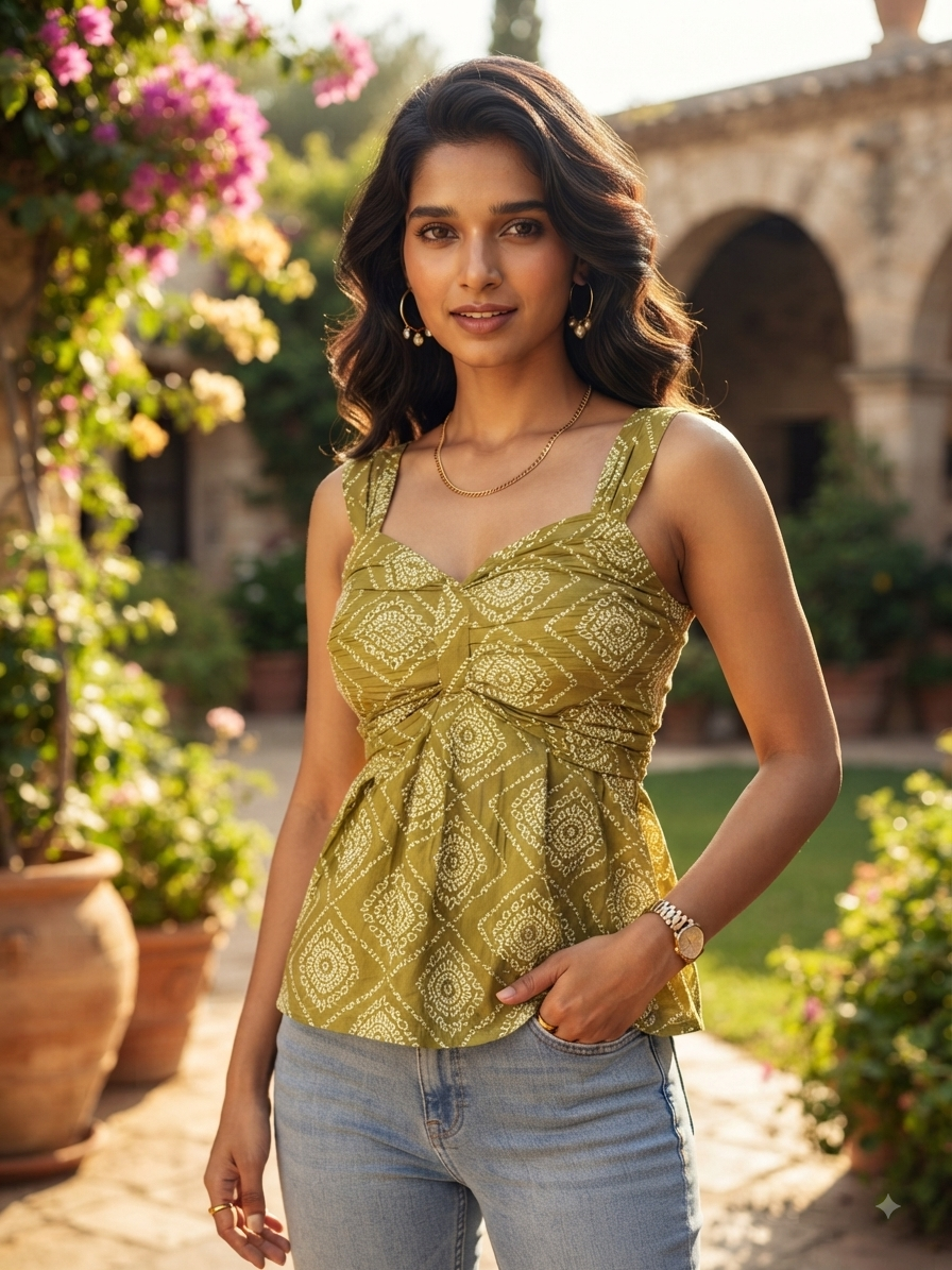 Light green sleeveless top