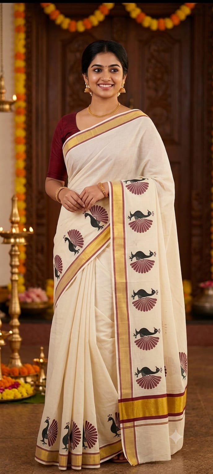 peacock set saree 