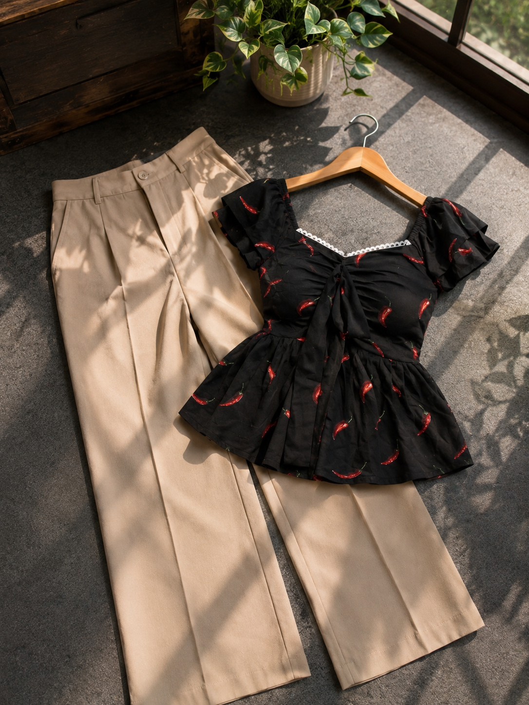 Crop top and pants combo 3
