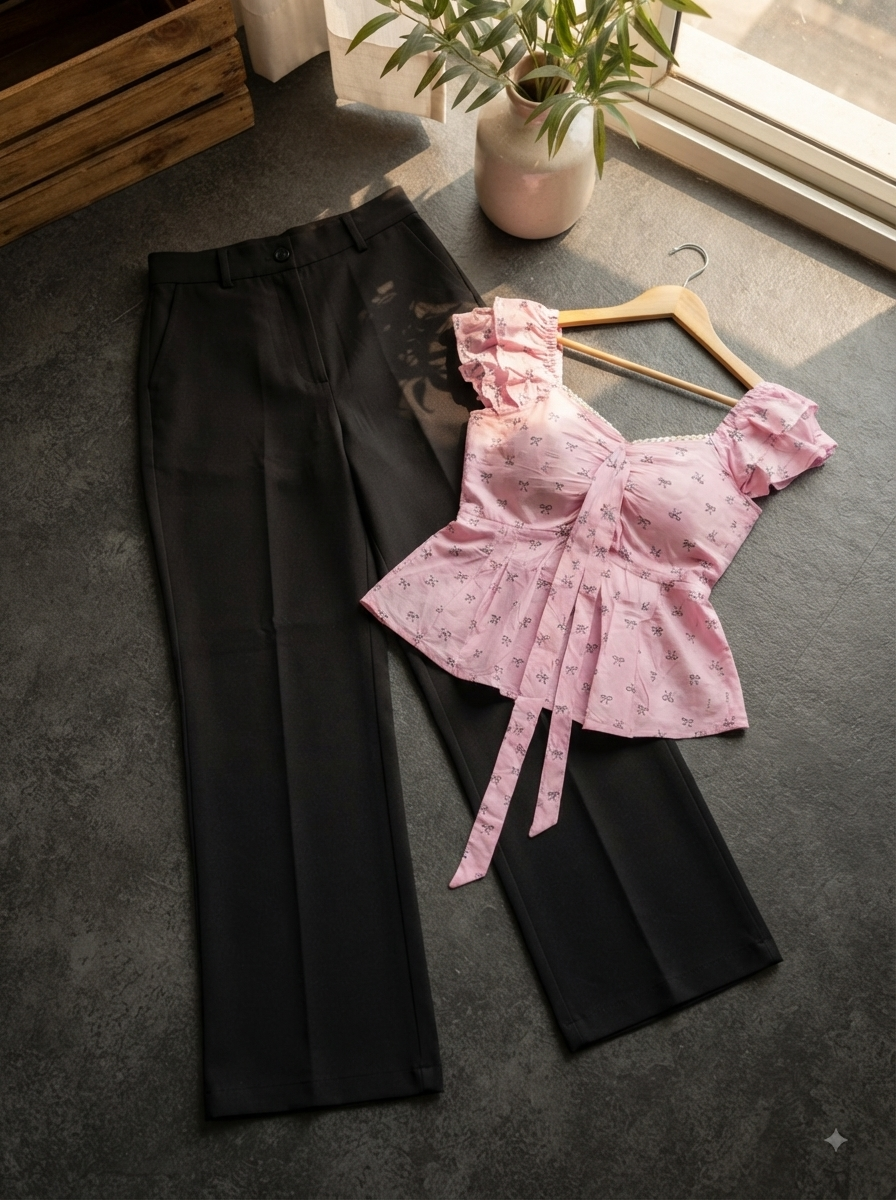 Crop top and pants combo 4