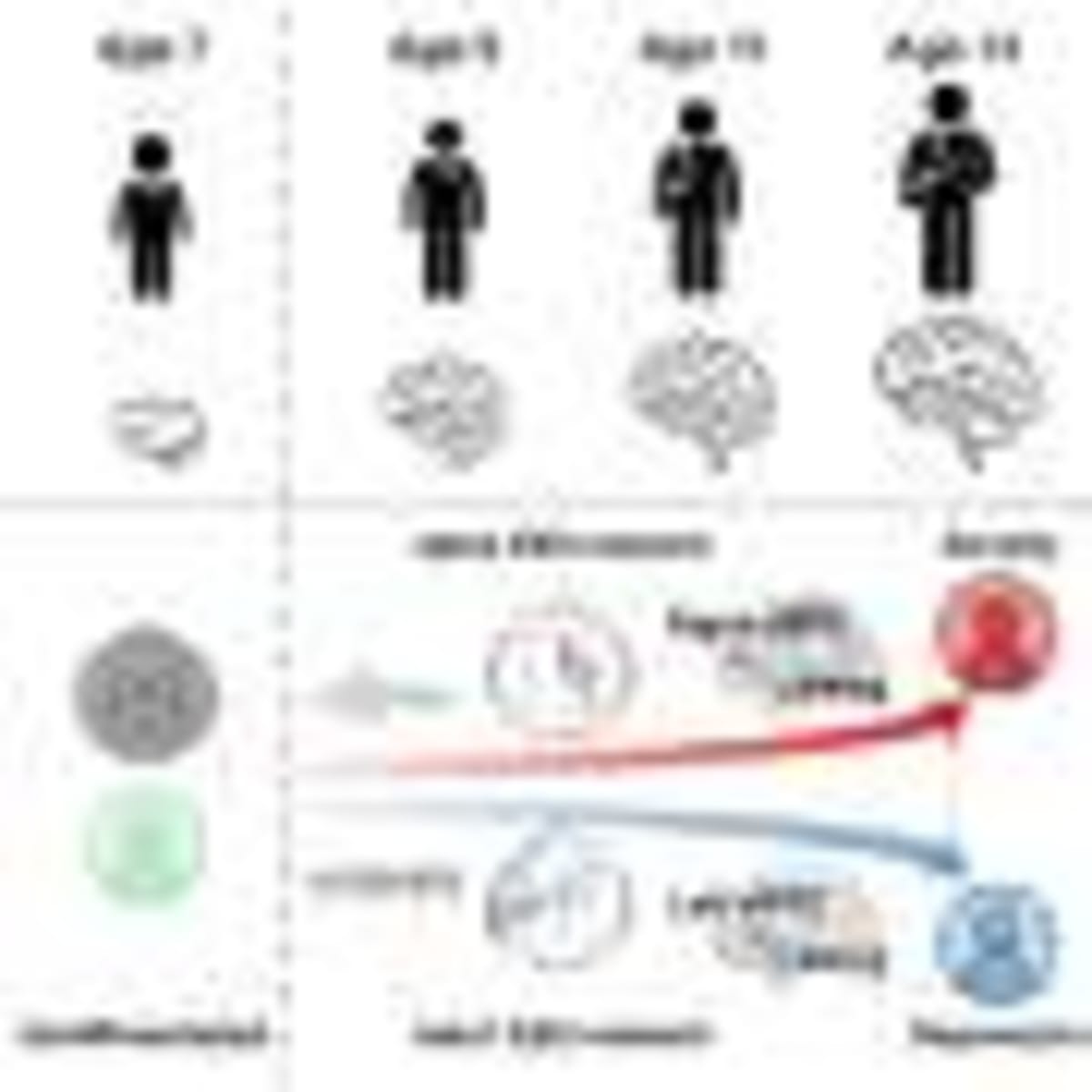 Brain activity patterns in children at age 9 may signal future anxiety or depression risks