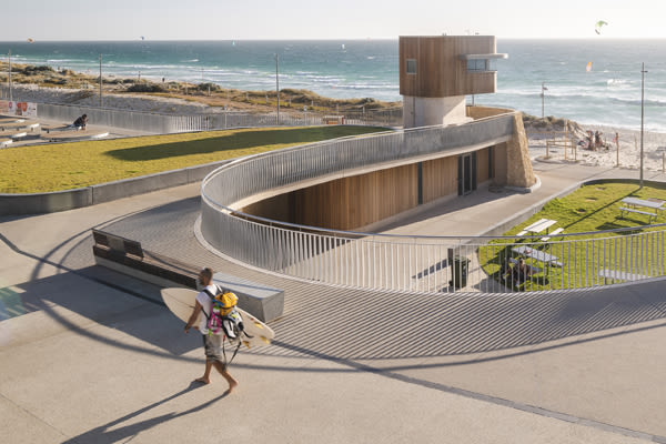 Scarborough Surf Life Saving Club walkway above the facility.