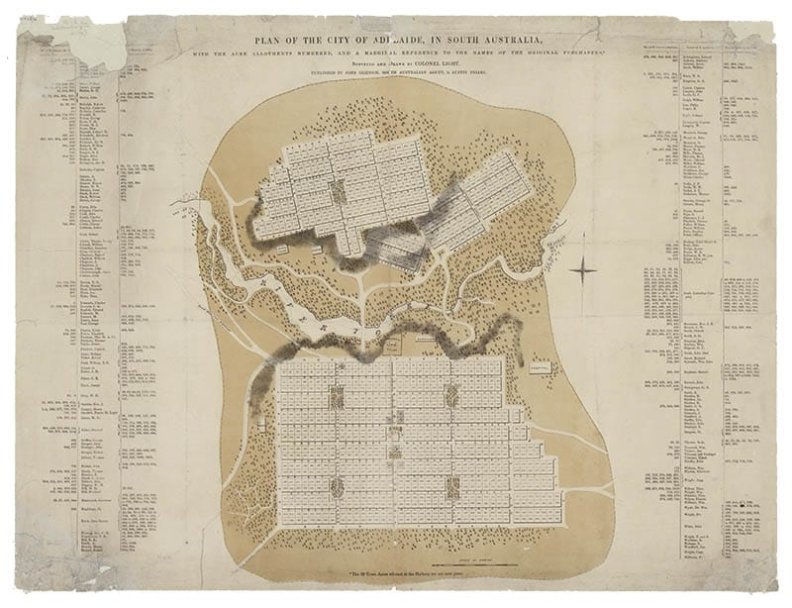 Plan of the city of Adelaide in South Australia