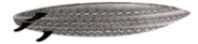 Elisabeth Weinstock’s Jeffrey’s Bay snakeskin surfboard