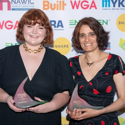 Hames Sharley News Article: Sarah Burton and Yaara Plaves recognised at NAWIC SA Awards