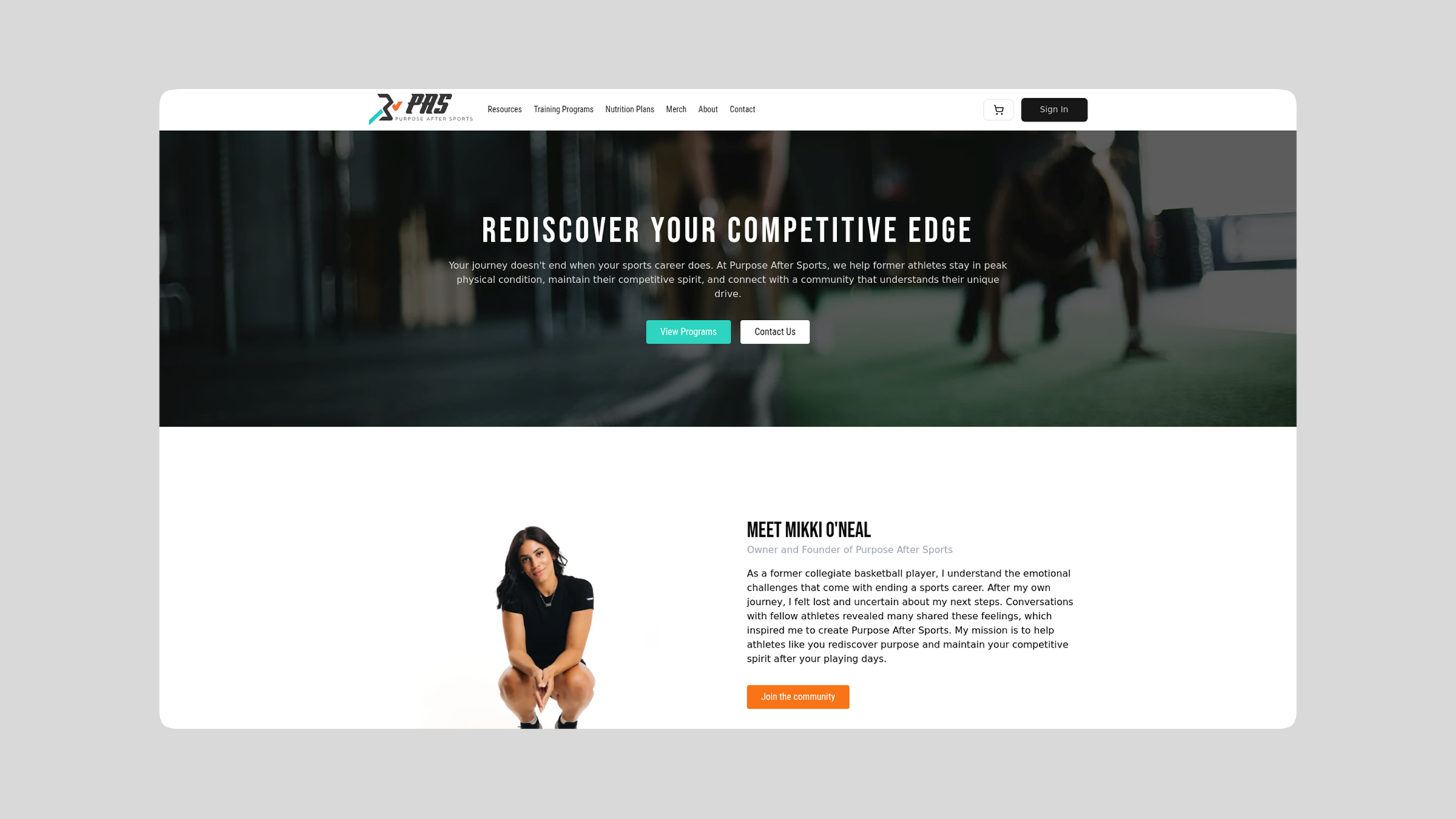 Purpose After Sports hero image