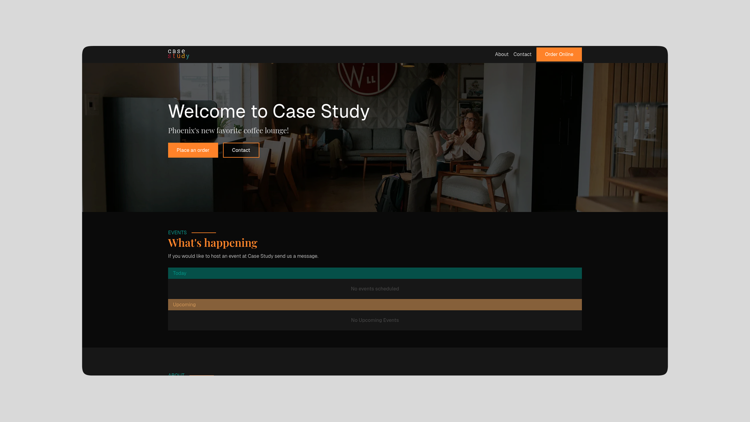 Case Study Coffee lounge hero image