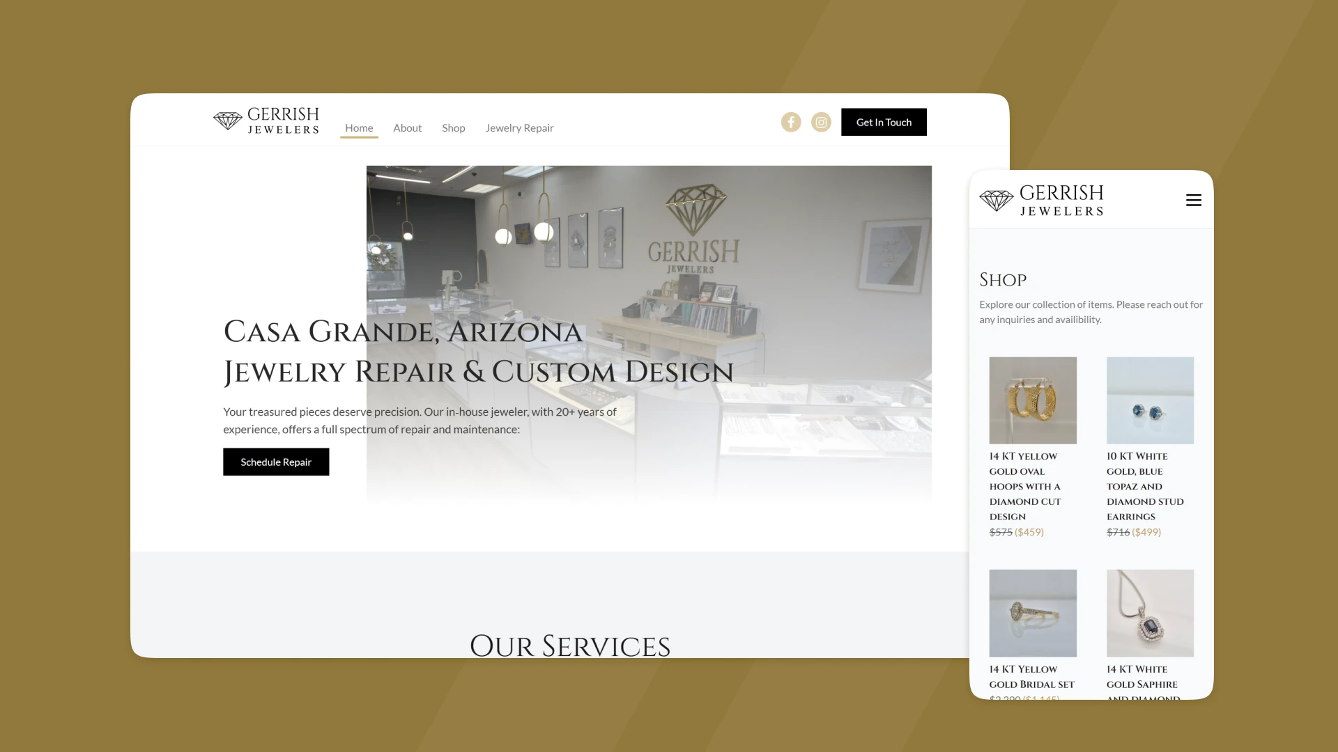 Gerrish Jewelers Website