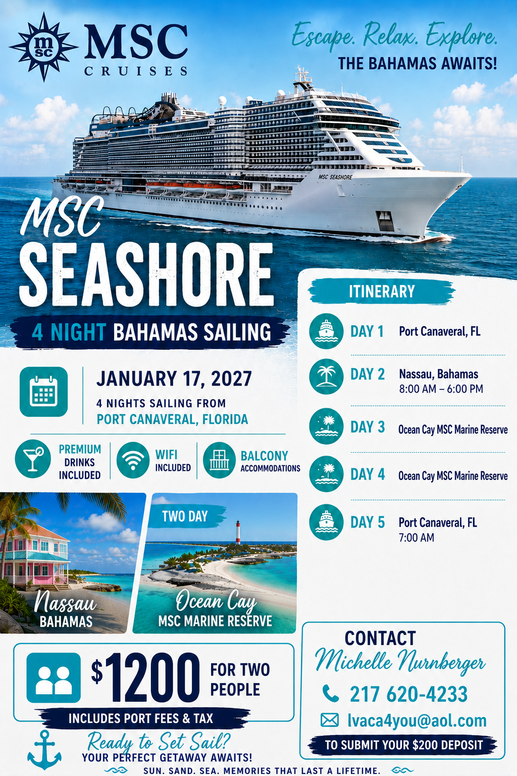 MSC Seashore flyer
