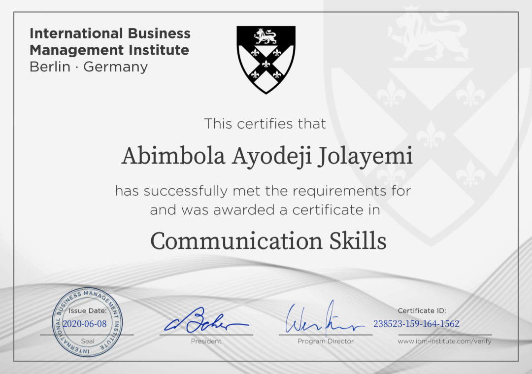 Certifications