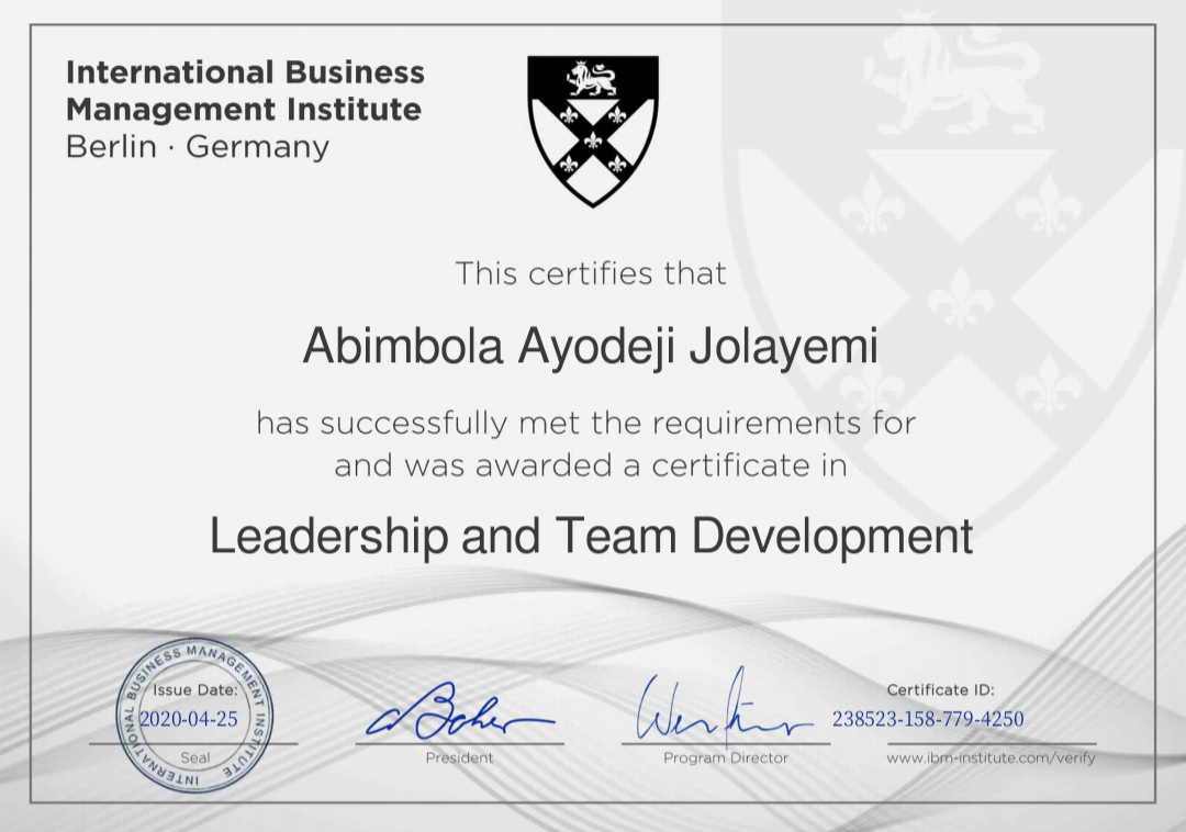 Certifications